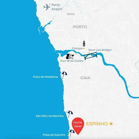 Appartement Blue Breeze I Relax & Swim Espinho (Aveiro)