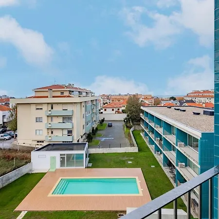 Lägenhet Blue Breeze | Pool View, Gym & Balcony Espinho (Aveiro)