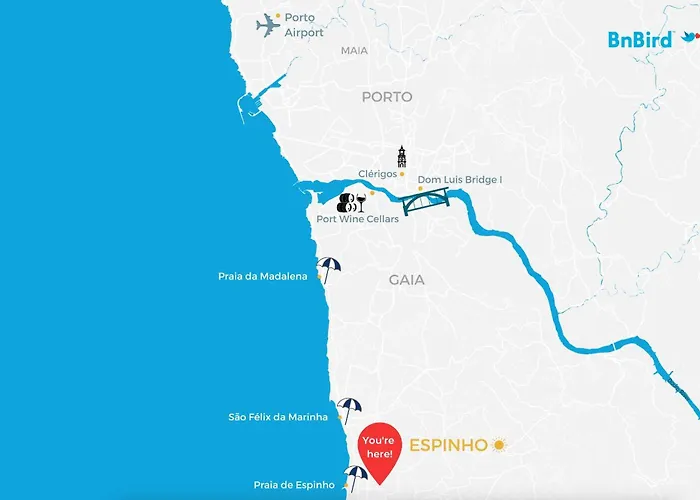 Appartement Blue Breeze | Pool View, Gym & Balcony Espinho (Aveiro)